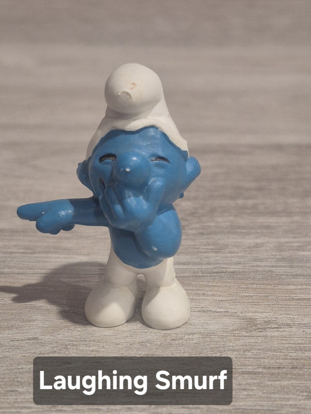 Vintage Laughing Smurf Figurine